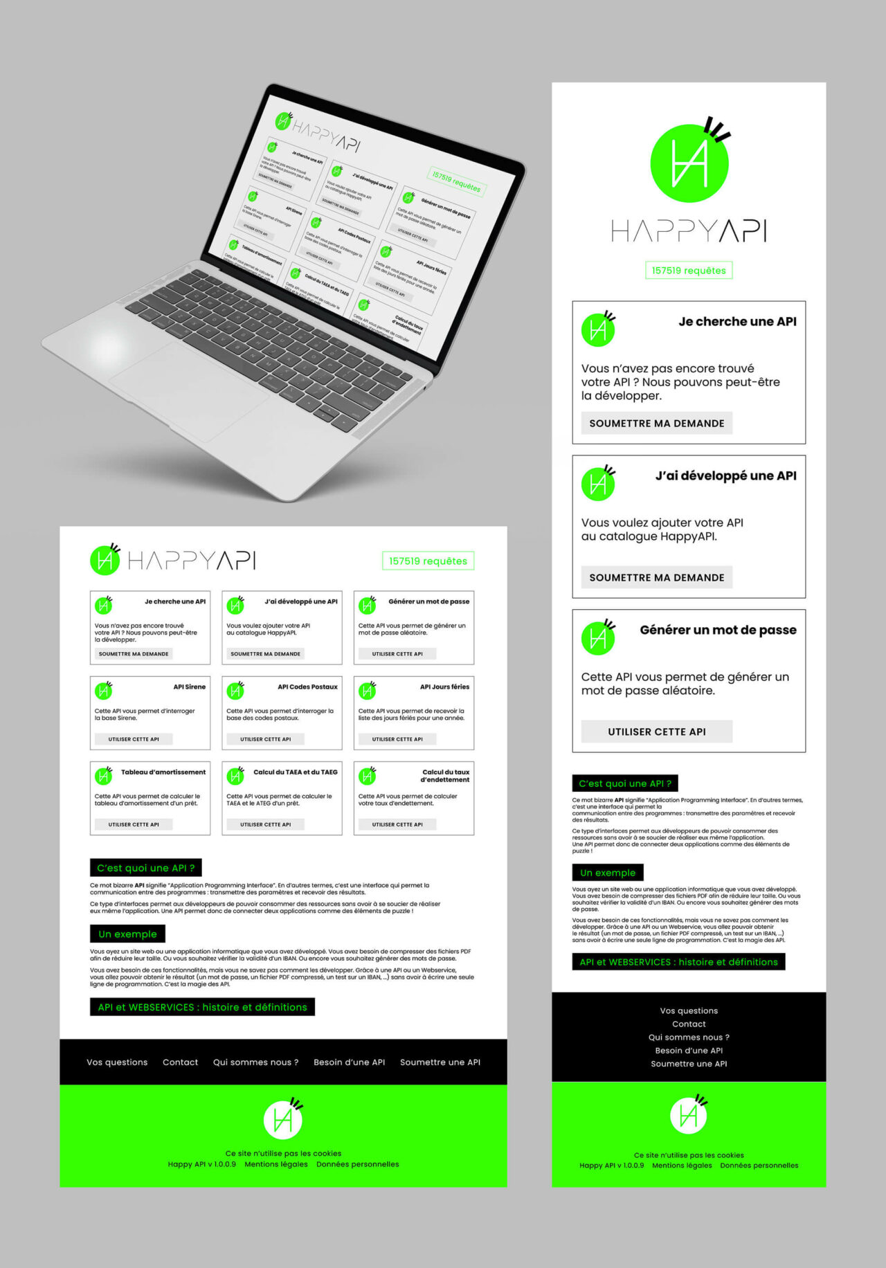 Identité visuelle Happy API | Portfolio A3 Design & Communication